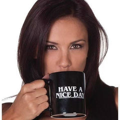 Quirky Ceramic Mug with Middle Finger Design