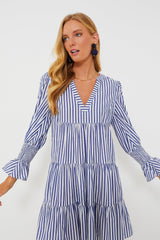 Blue and White Stripe Cotton Poplin Kenzo Dress