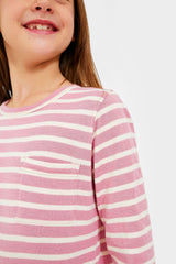 Rose Stripe Edward Long Sleeve Tee
