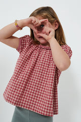 Pink Check Margaret Blouse