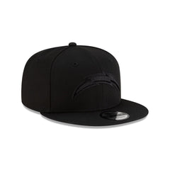 Los Angeles Chargers Black On Black 9FIFTY Snapback Hat
