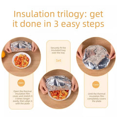 Home dining table & food container aluminum foil heat-retaining cover