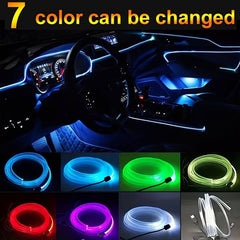 7 Colors Car Interior Mood Lighting LED Strip Neon Lights