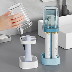 High/Low Mouthwash Cup Toothbrush Holder
