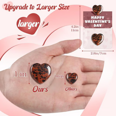 Valentine's Day Gemstone Gift 24 pre-packaged heart-shaped gemstone cards
