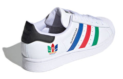 (GS) adidas Superstar J 'Colorful Stripes - Cloud White' FW5236