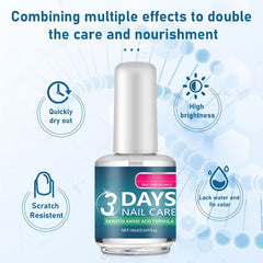 Nail strengthener, nourishing oil, and top coat