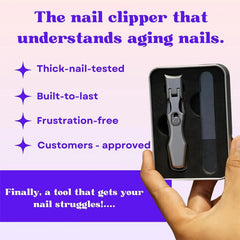 Silver Black Colored Large Opening Splash-Proof Stainless Steel Nail Clippers