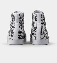 Women's Floral High-Top Canvas Trainer