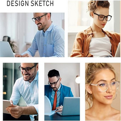 Anti-Mobile Phone and Computer Radiation Flat Light-Anti Blue Light Glasses