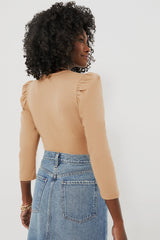 Tan Vesty Long Sleeve Crewneck