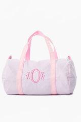 Pink Seersucker Baby Duffel