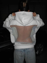 Backless Openwork Mesh Hoodie