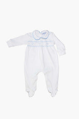 Nella Smocked Boy Footie