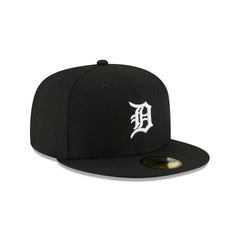 Detroit Tigers Basic Black and White 59FIFTY Fitted Hat