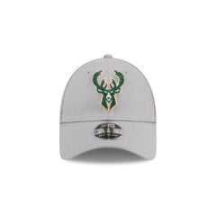 Milwaukee Bucks Gray 9FORTY Stretch-Snap Hat
