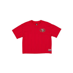San Francisco 49ers Throwback Women's Cropped Pinstripe T-Shirt