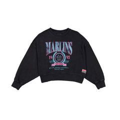 Miami Marlins City Connect Women's Distressed Crewneck