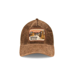 Atlanta Braves Vintage Landscape Brown 9TWENTY A-Frame Trucker Hat