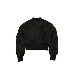 Alpha Industries x San Francisco 49ers Black and Gold Women's Cropped L-2B Bomber Jacket