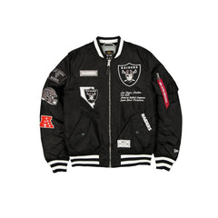Alpha Industries x Las Vegas Raiders Black MA-1 Bomber Jacket