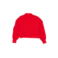Alpha Industries x San Francisco 49ers Red Women's Full Zip Cropped Fleece Jacket