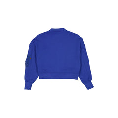 Alpha Industries x New York Knicks Blue Women's Full Zip Cropped Fleece Jacket