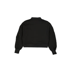 Alpha Industries x Philadelphia Eagles Black Women's Full Zip Cropped Fleece Jacket