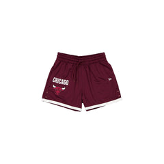 Chicago Bulls Logo Dark Red Shorts