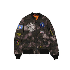 Alpha Industries x Minnesota Timberwolves Black Camo MA-1 Bomber Jacket