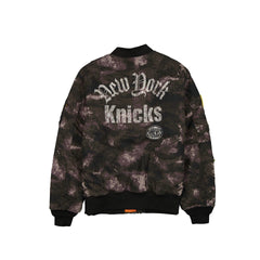 Alpha Industries x New York Knicks Black Camo MA-1 Bomber Jacket