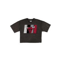 Chicago Bulls Sport Night Black Cropped Women's T-Shirt