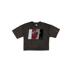 Miami Heat Sport Night Black Cropped Women's T-Shirt