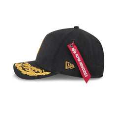 Alpha Industries x Los Angeles Angels Black 9FORTY M-Crown A-Frame Snapback Hat