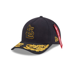 Alpha Industries x St. Louis Cardinals Black 9FORTY M-Crown A-Frame Snapback Hat