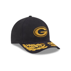 Alpha Industries x Green Bay Packers Black 9FORTY M-Crown A-Frame Snapback Hat