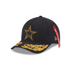 Alpha Industries x Dallas Cowboys Black 9FORTY M-Crown A-Frame Snapback Hat