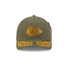 Alpha Industries x Kansas City Chiefs Olive Green 9FORTY M-Crown A-Frame Snapback Hat