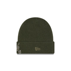 Alpha Industries x Atlanta Braves Olive Green Cuff Knit Hat