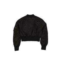 Alpha Industries x Las Vegas Raiders Black and Silver Women's Cropped L-2B Bomber Jacket