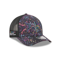 New Orleans Saints 2025 Crucial Catch 9FORTY M-Crown A-Frame Trucker Hat