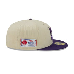 Sacramento Kings 2025 City Edition Chrome White Corduroy 59FIFTY Fitted Hat