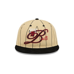 Chicago Bulls Pinstripe Script Retro Crown 9FIFTY Adjustable Hat