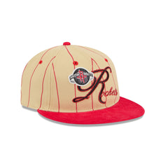 Houston Rockets Pinstripe Script Retro Crown 9FIFTY Adjustable Hat