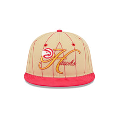 Atlanta Hawks Pinstripe Script Retro Crown 9FIFTY Adjustable Hat