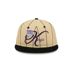 Sacramento Kings Pinstripe Script Retro Crown 9FIFTY Adjustable Hat