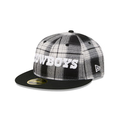 Dallas Cowboys Grunge Plaid Retro Crown 59FIFTY Fitted Hat