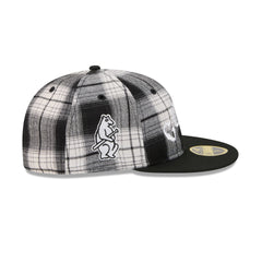 Chicago Cubs Grunge Plaid Retro Crown 59FIFTY Fitted Hat