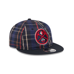 Denver Nuggets Grunge Plaid Retro Crown 9FIFTY Adjustable Hat