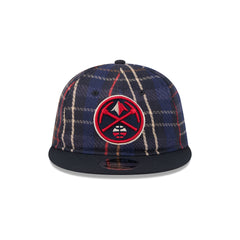 Denver Nuggets Grunge Plaid Retro Crown 9FIFTY Adjustable Hat